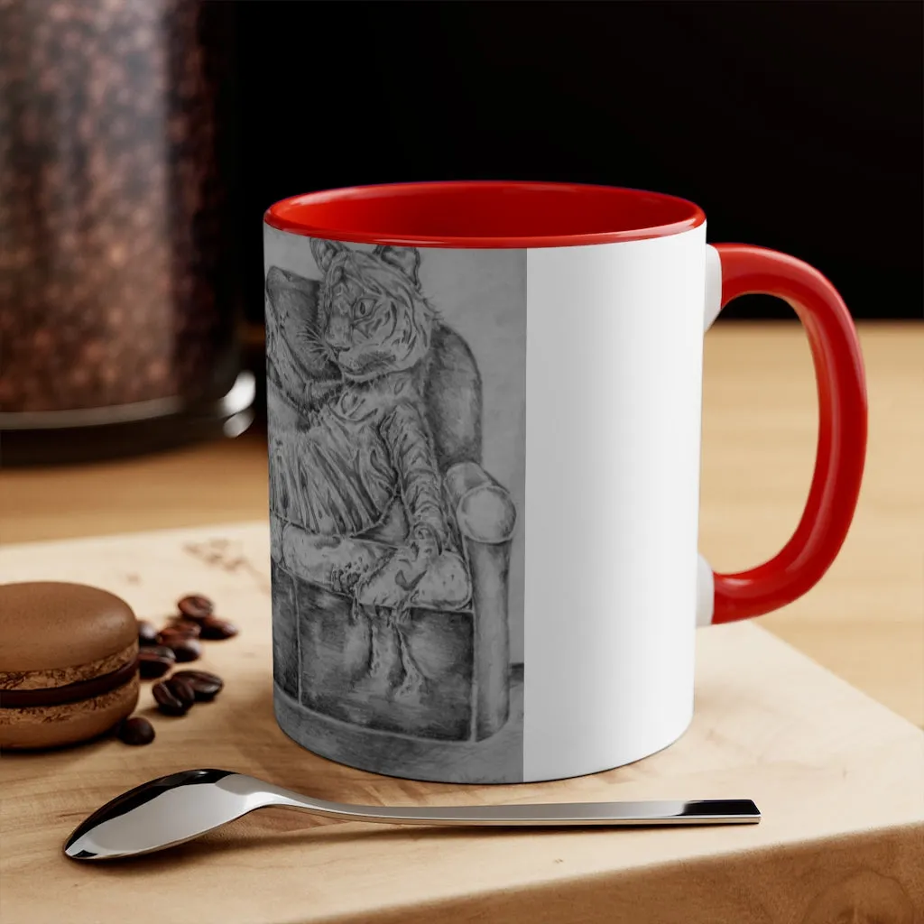 Tiger on a Couch Accent Mug