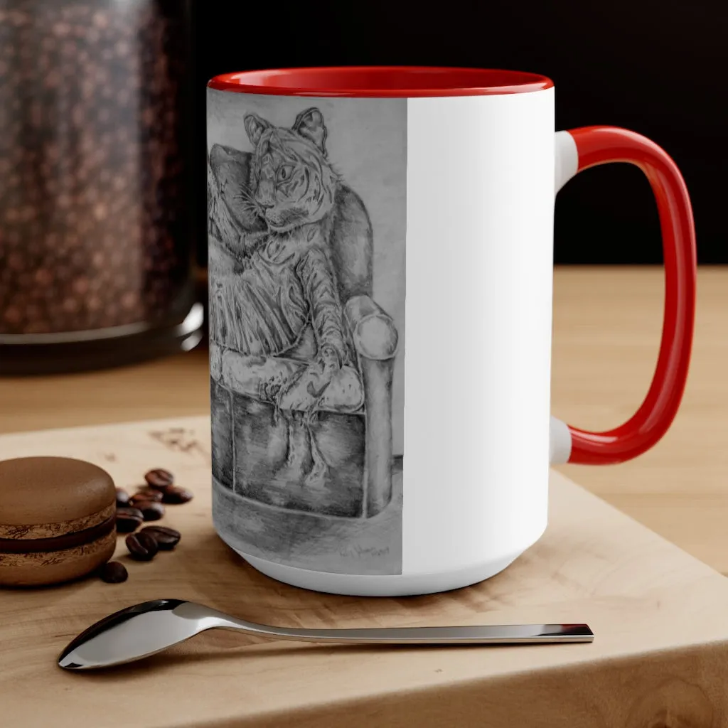 Tiger on a Couch Accent Mug