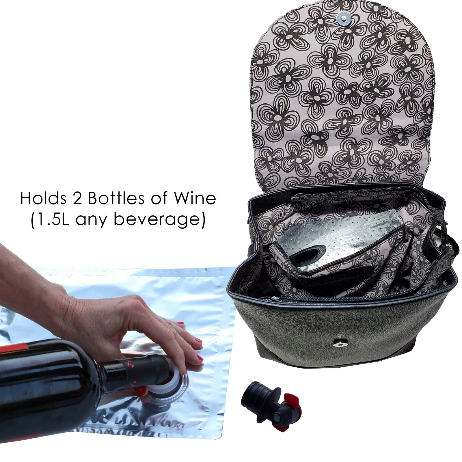 Tokyo Backpack - Fashionable Wine Backpack With Hidden, Insulated Compartment