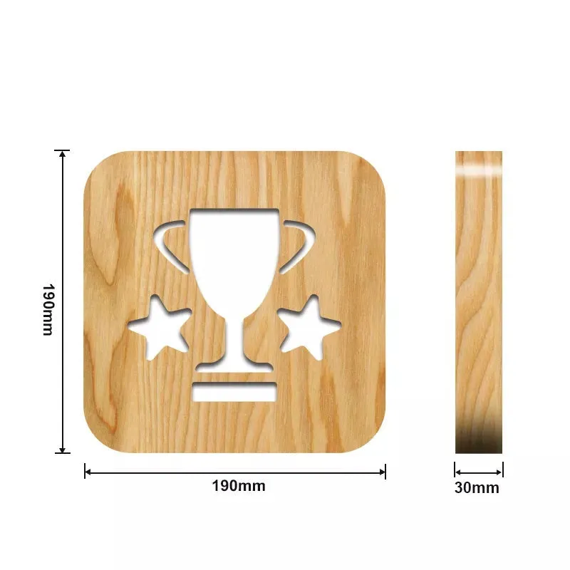 Trophy Wooden Decorative Light