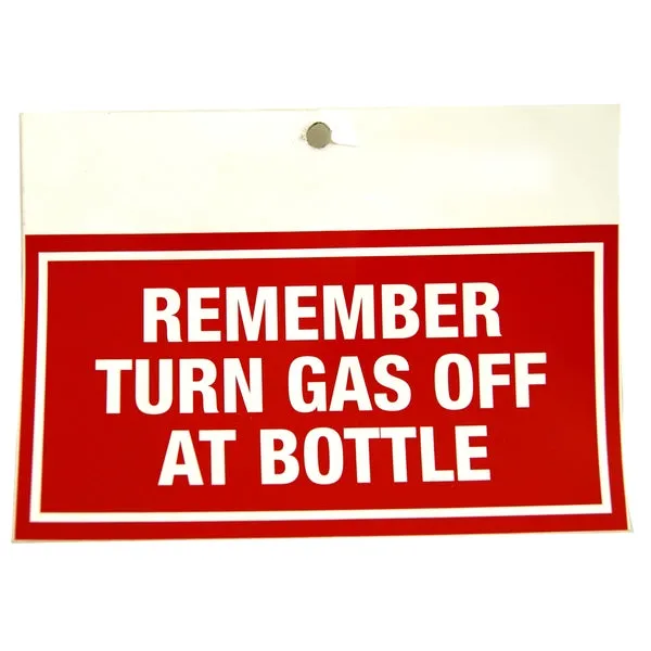 TURN OFF GAS STICKER