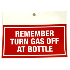 TURN OFF GAS STICKER