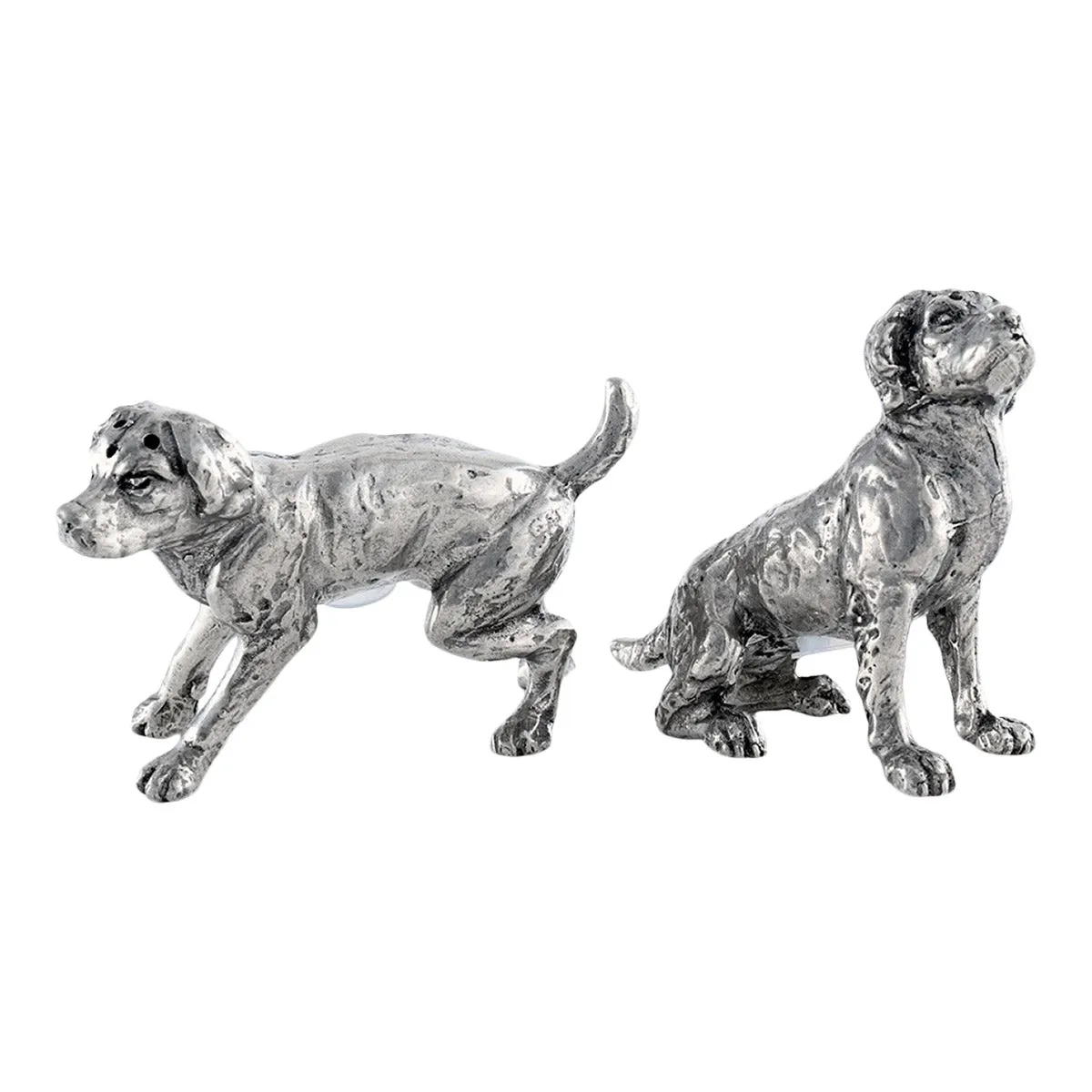 Vagabond Houser Pewter Spaniel Salt & Pepper Set