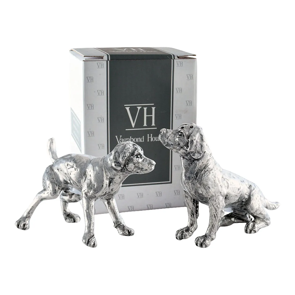 Vagabond Houser Pewter Spaniel Salt & Pepper Set