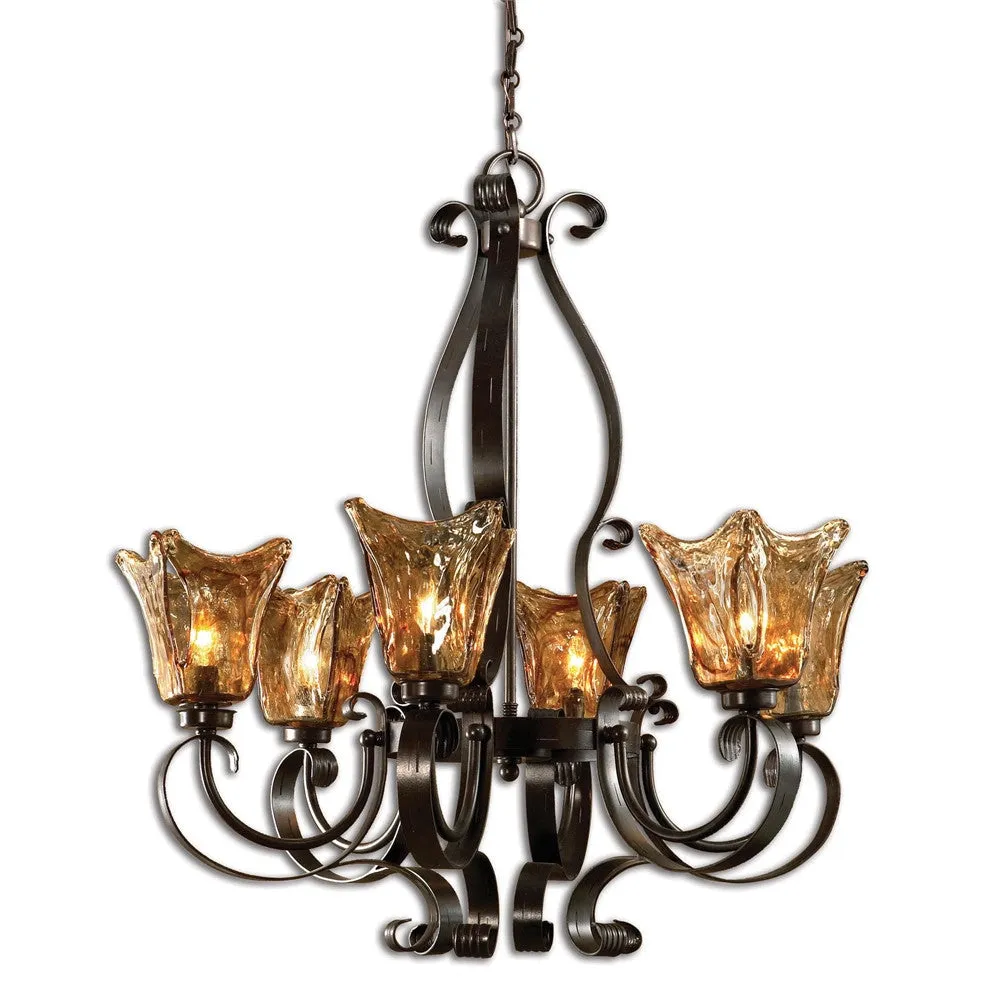 VETRAIO 6 LIGHT CHANDELIER