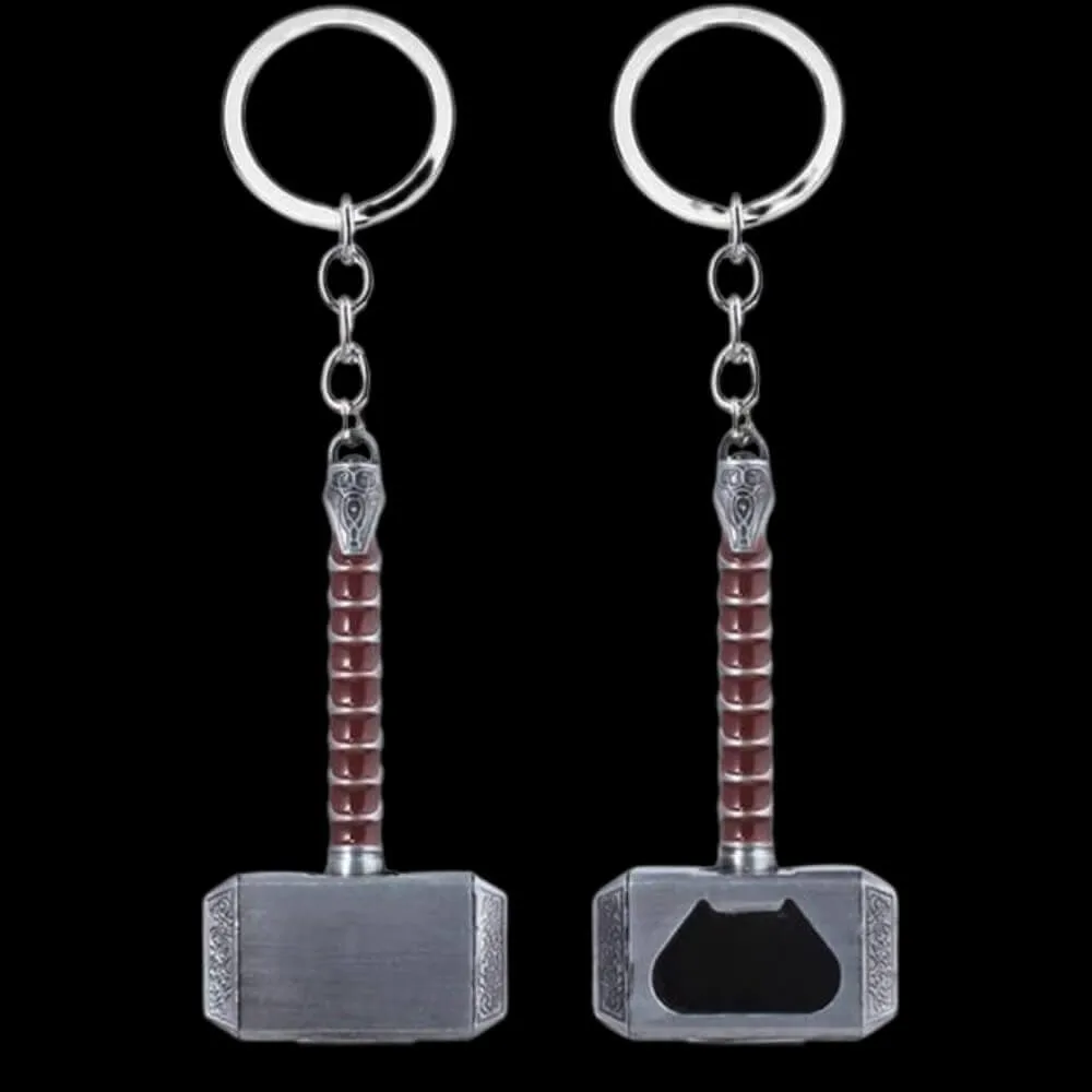 Viking Thor's Hammer Bottle Opener Keychain