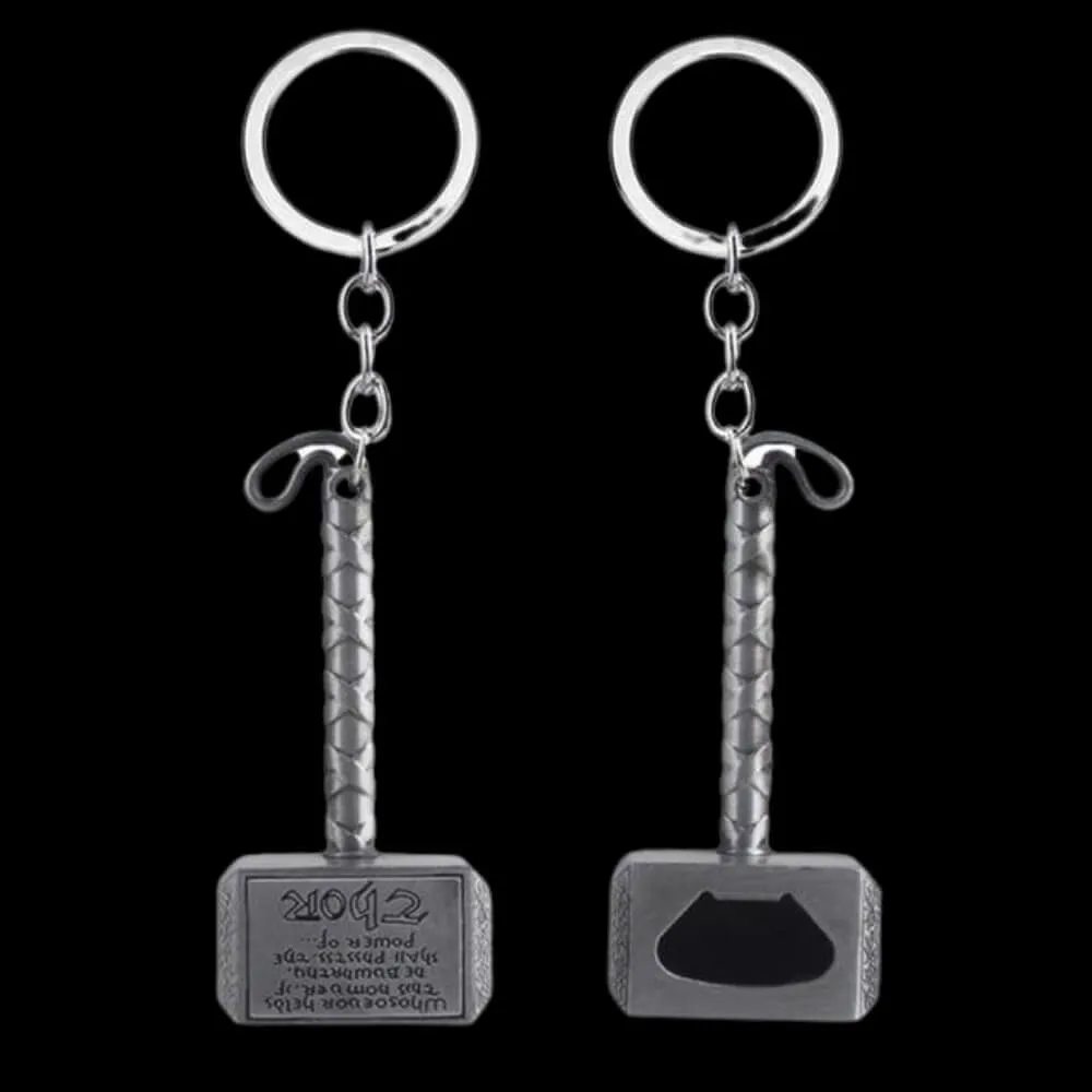 Viking Thor's Hammer Bottle Opener Keychain