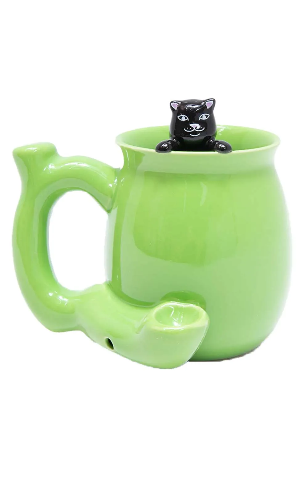 Wake & Bake Ceramic Coffee Mug with Built-In Pipe