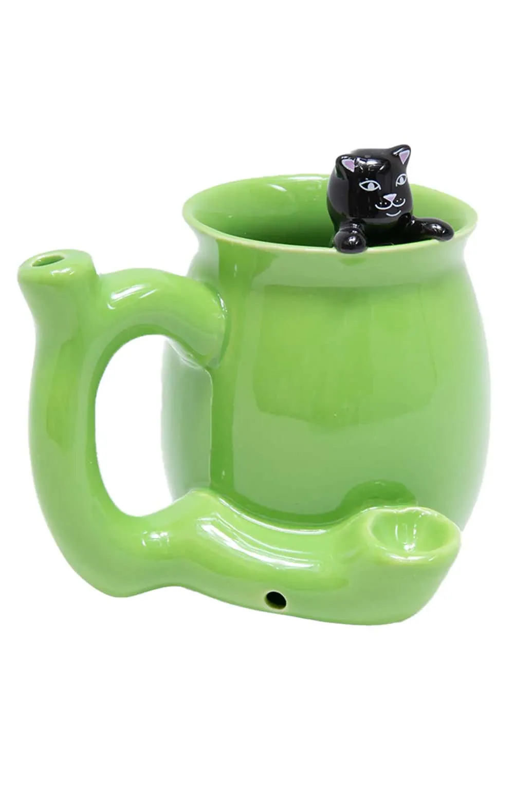 Wake & Bake Ceramic Coffee Mug with Built-In Pipe