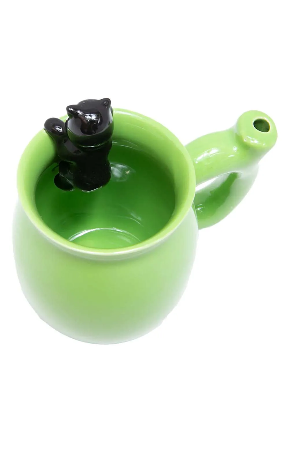 Wake & Bake Ceramic Coffee Mug with Built-In Pipe