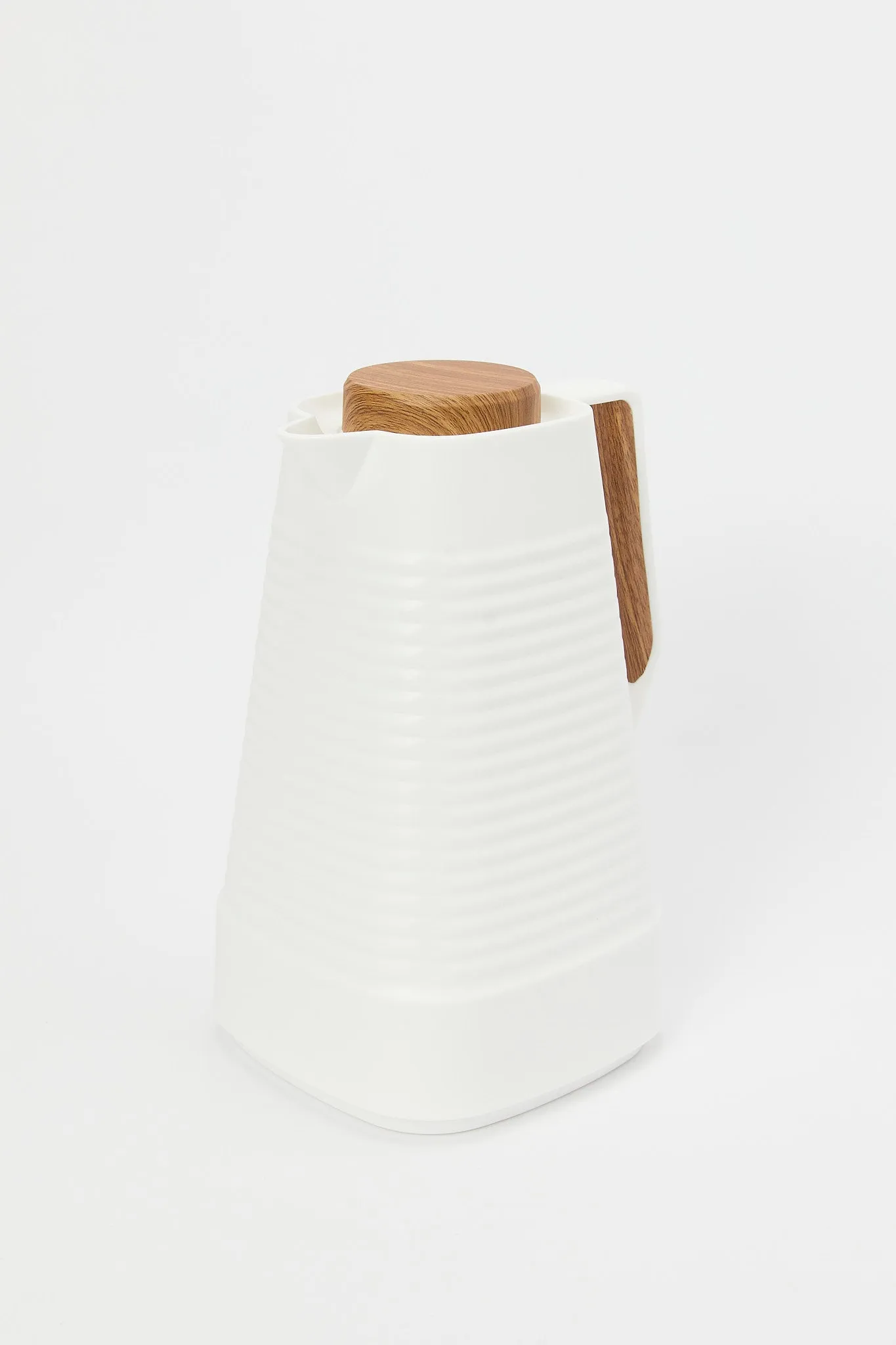 White Striped Vacuum Flask (1 Ltr)