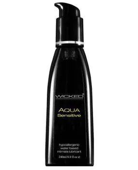 Wicked Sensual Care Hypoallergenic Aqua Sensitive Lubricant - 8 Oz