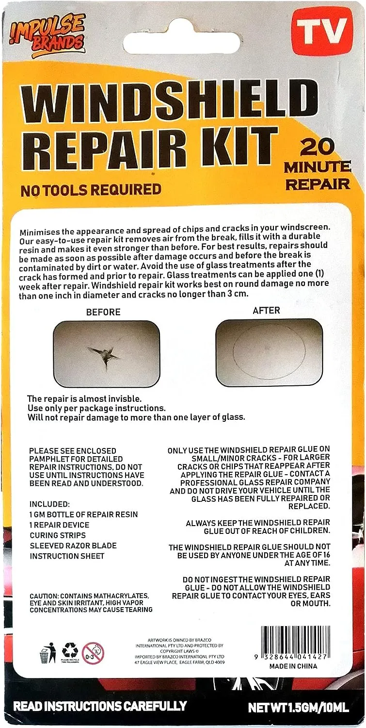 Windshield Repair Kit - 20 Minute Repair