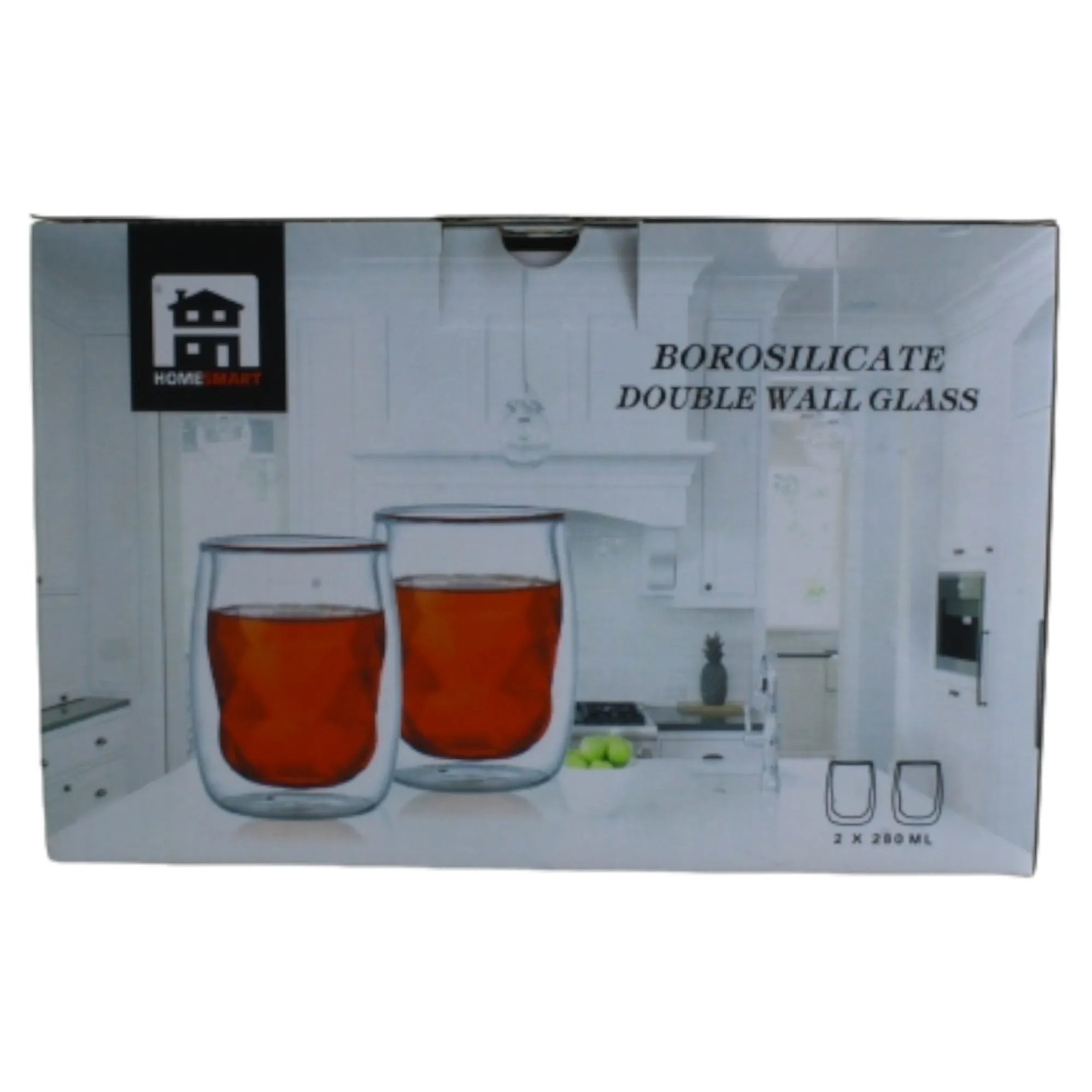 Winox Borosilicate Double Wall Coffee Cup 280ml 2pc GL2920