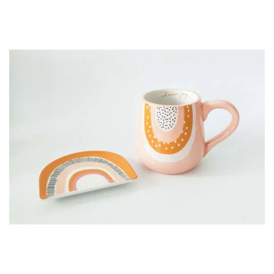 Woodstock Rainbow Dot Mug - Choose Joy