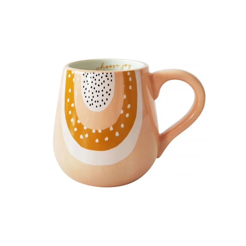 Woodstock Rainbow Dot Mug - Choose Joy