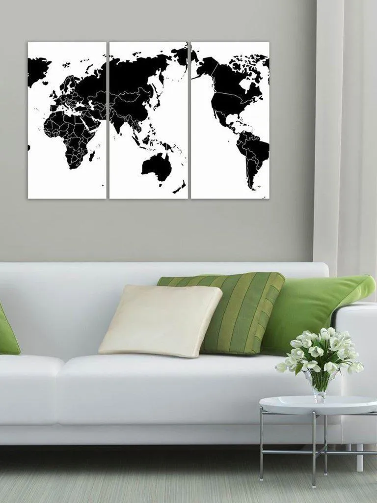 World Map Cloth Art 3pcs