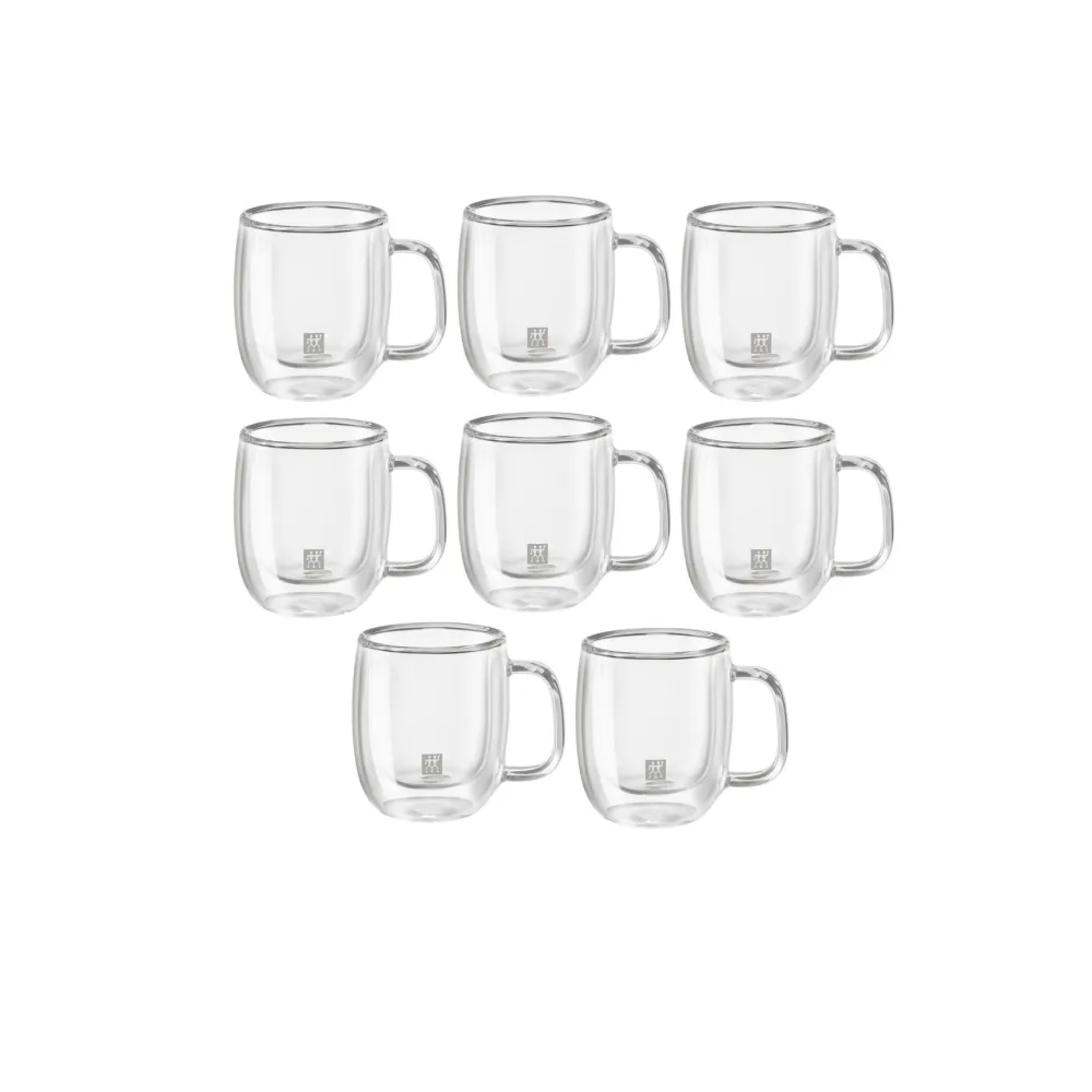 Zwilling 2.72 Oz. Sorrento Plus Double Wall Espresso Glass 8-Piece Set - 39500-128